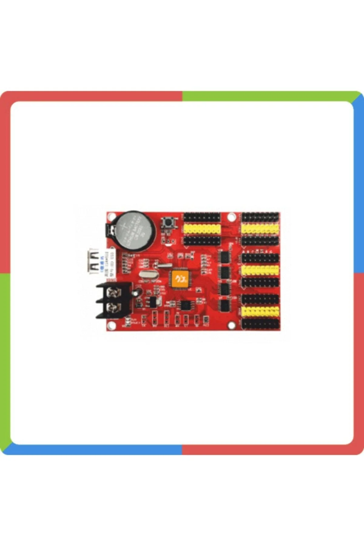 Multi‑Channel RGB LED Controller Board (Supports 512 × 128 Pixels)