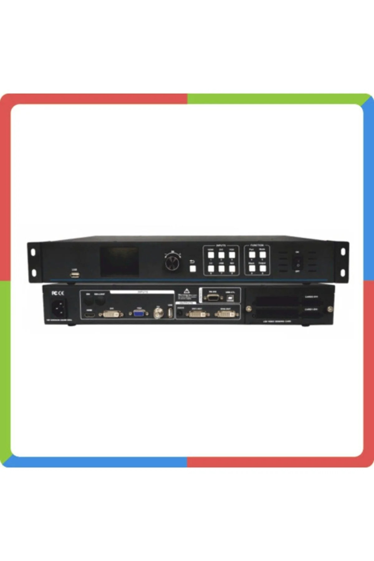 Broadcast video processor with 1920x1200 resolution for live screen control