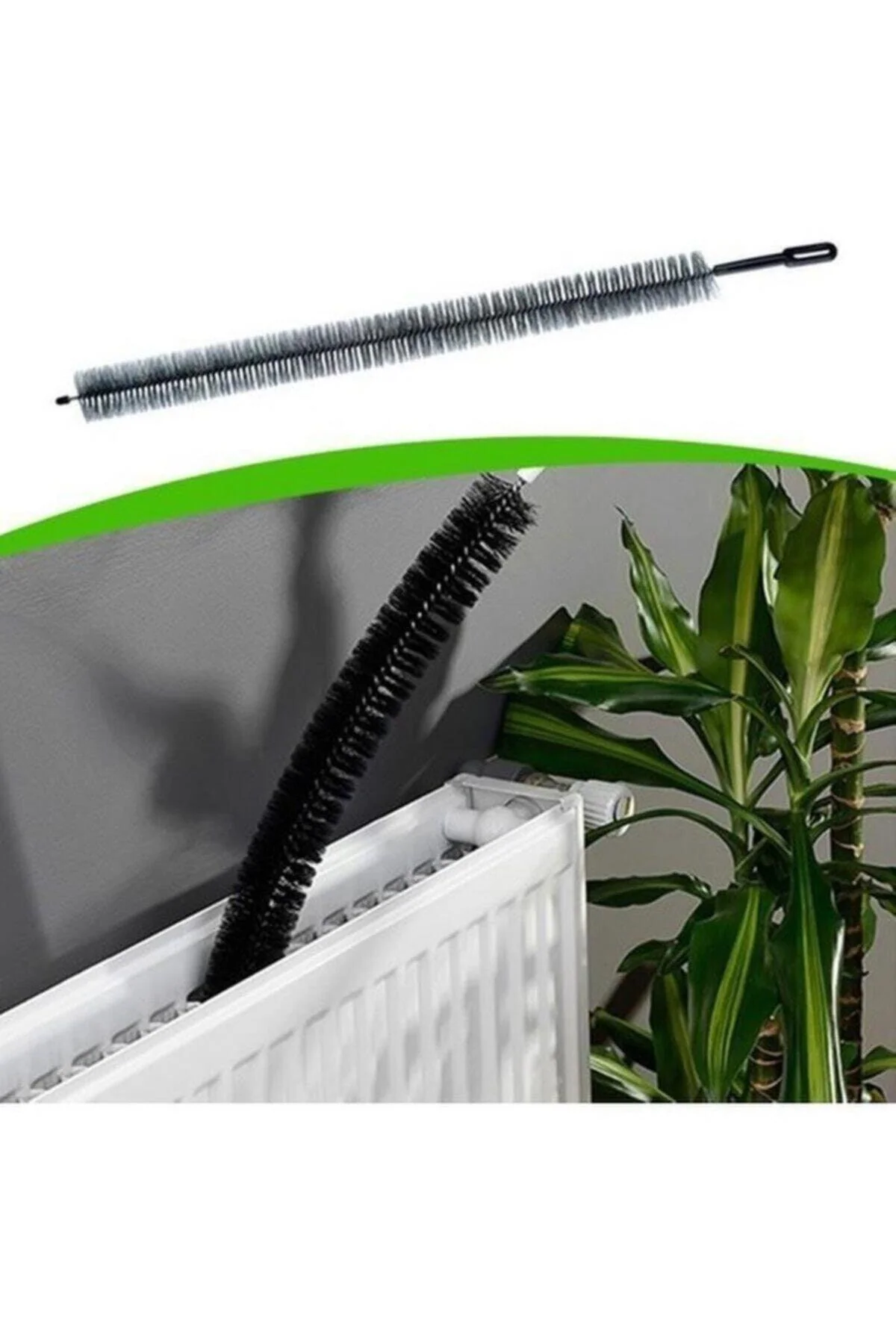 Honeycomb heater cleaning brush with long handle