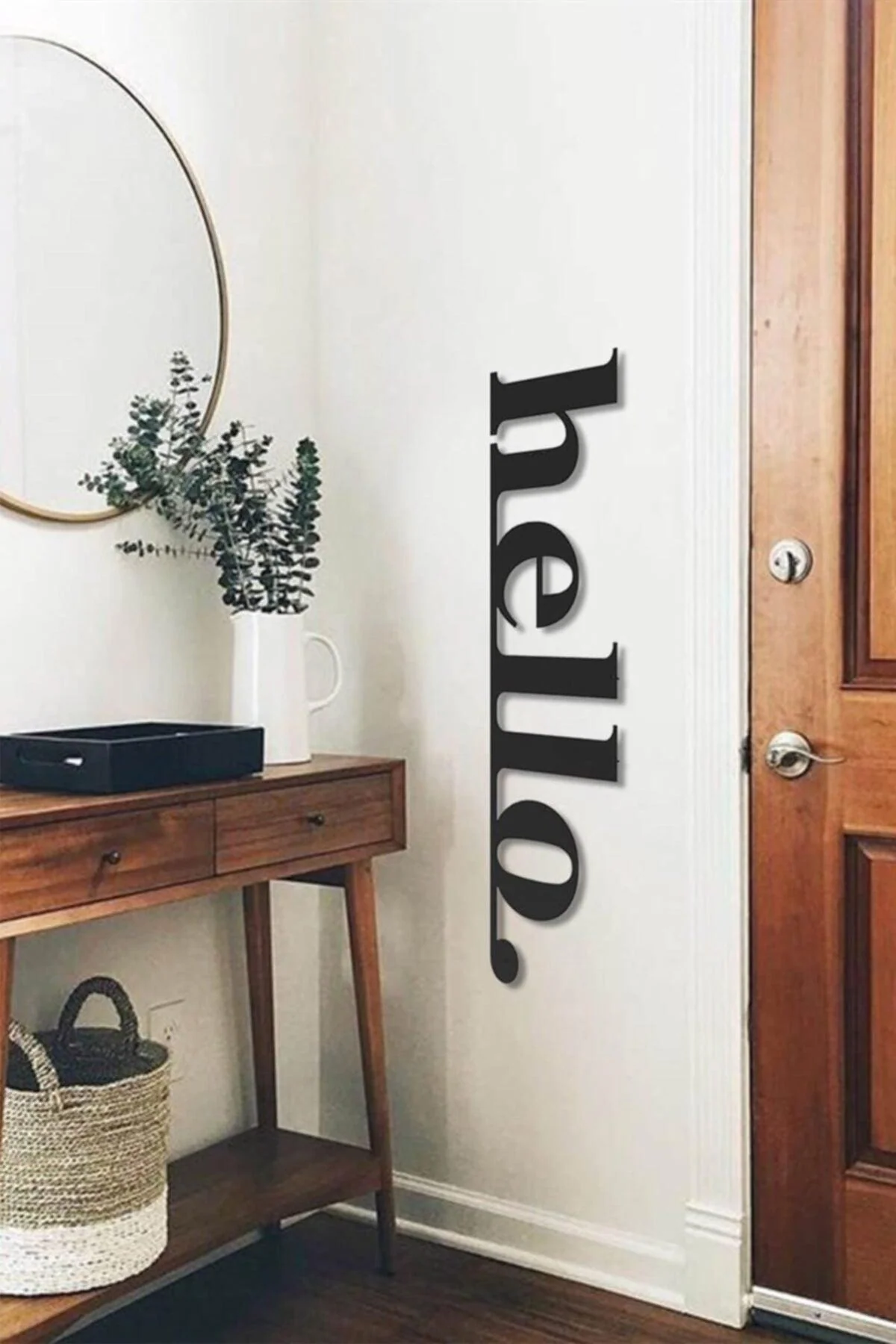 Black Laser‑Cut MDF Wall Panel – 50 × 15 cm with Double‑Sided Tape Mount