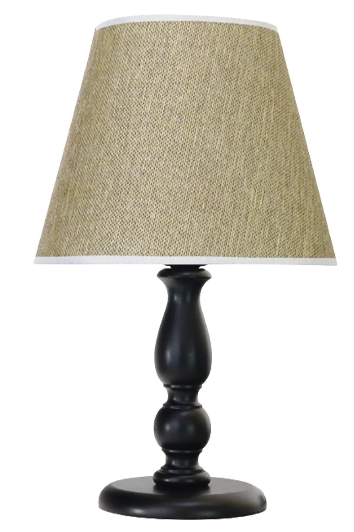 Handmade wooden lampshade with beige finish and adjustable height
