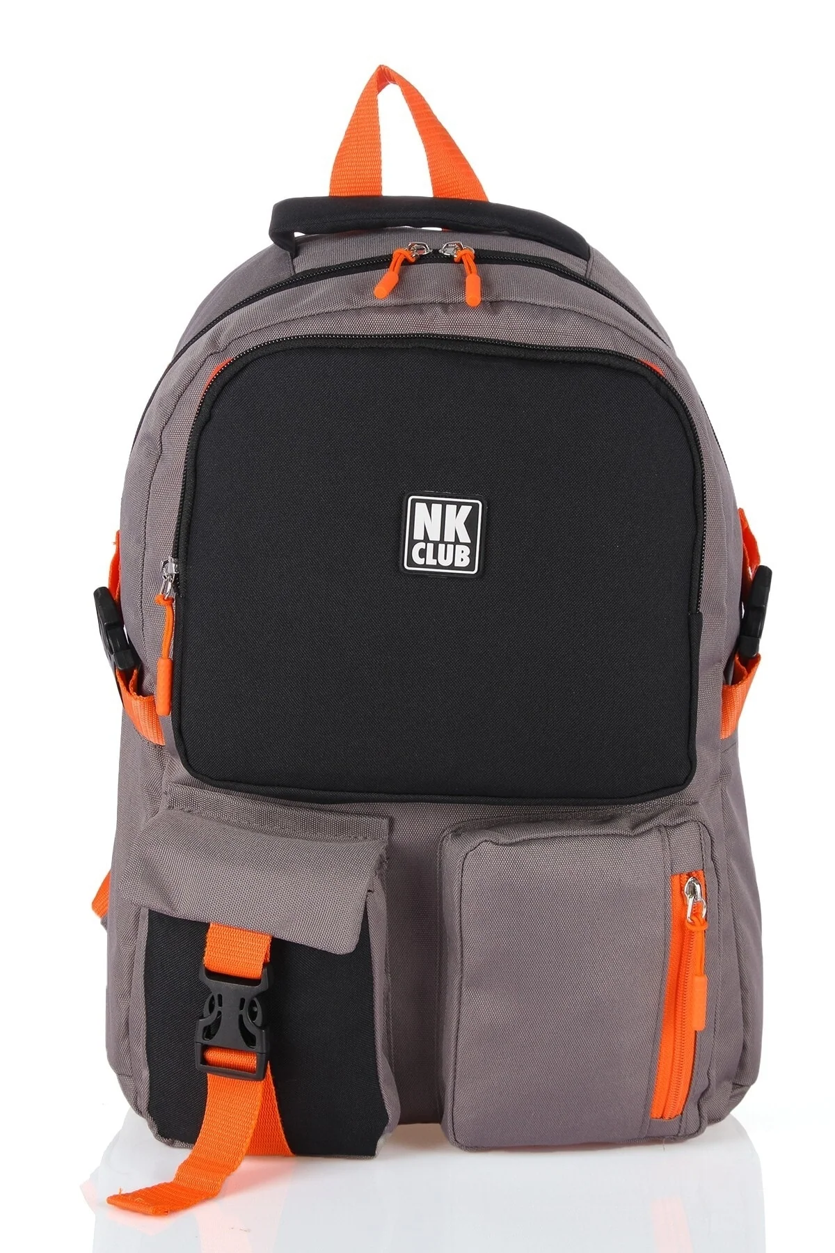 Black primary school backpack with multi compartments and laptop sleeve