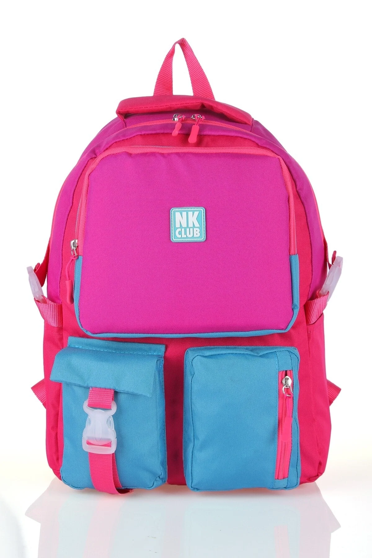 Primary school backpack, multi-compartment, purple, water-resistant fabric