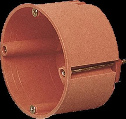 Hollow wall junction box with pre-assembled screws