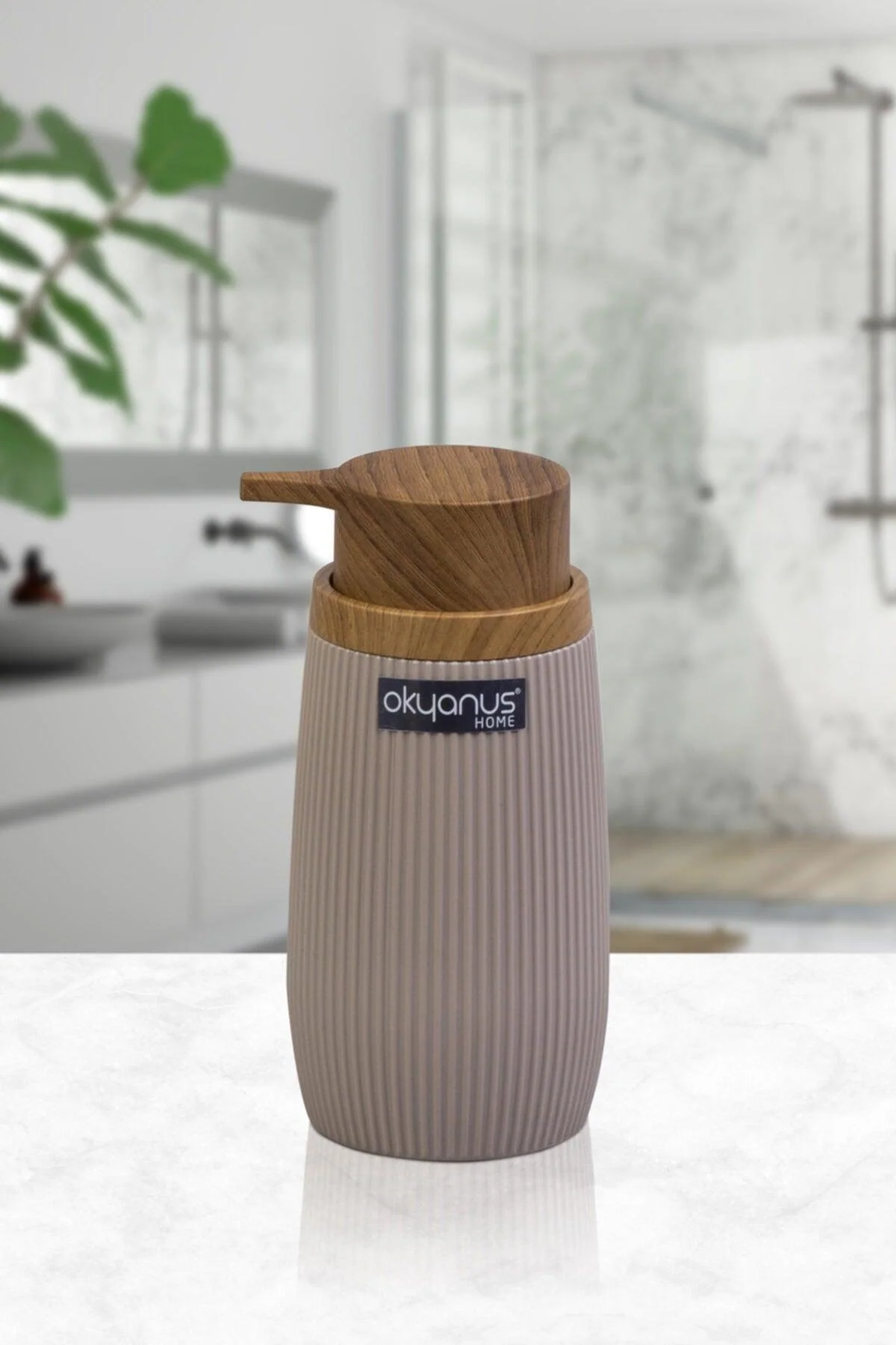 Wooden Liquid Soap Dispenser with Ocean Design