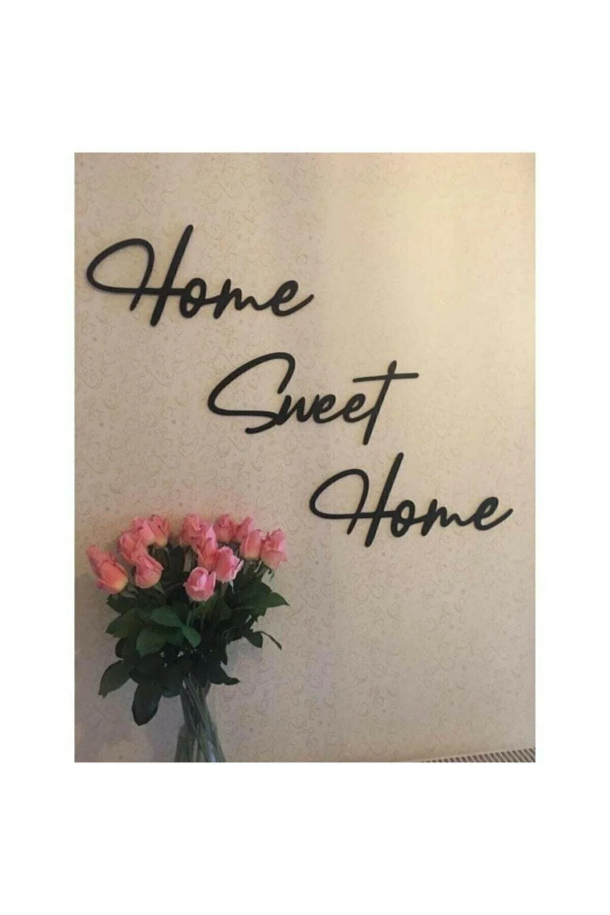 Home Sweet Home Wall Decor with Graffiti Design