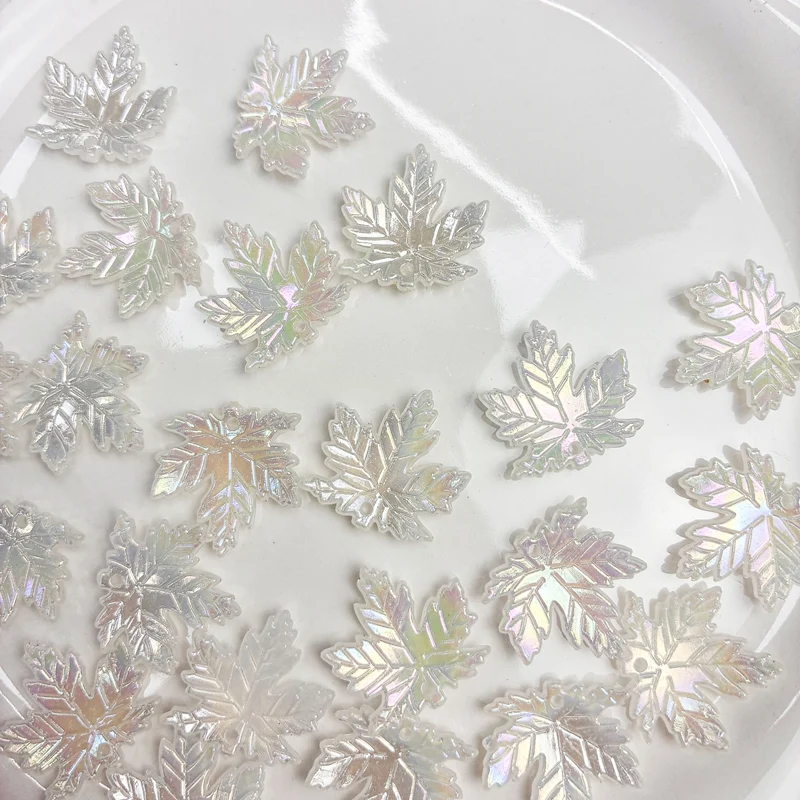 Iridescent Leaf Charms