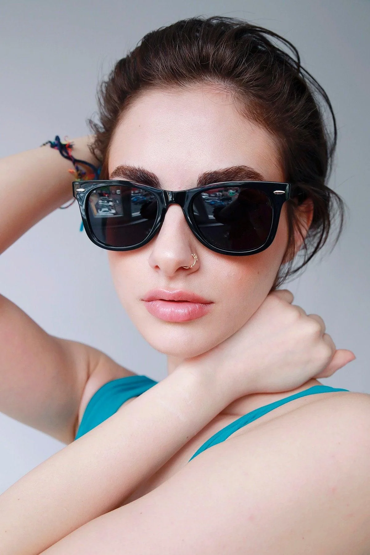 Black Sunglasses – 51mm Lens Width, 24mm Bridge, 150mm Temples