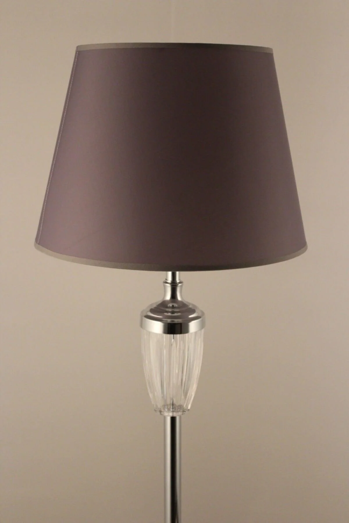 Elegant Floor Lamp with Metal Base and Crystal Shade, 150cm, E27 Socket, Bulbs Not Included