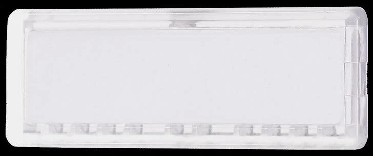 Transparent nameplate for mailbox slots, 22 x 67 mm