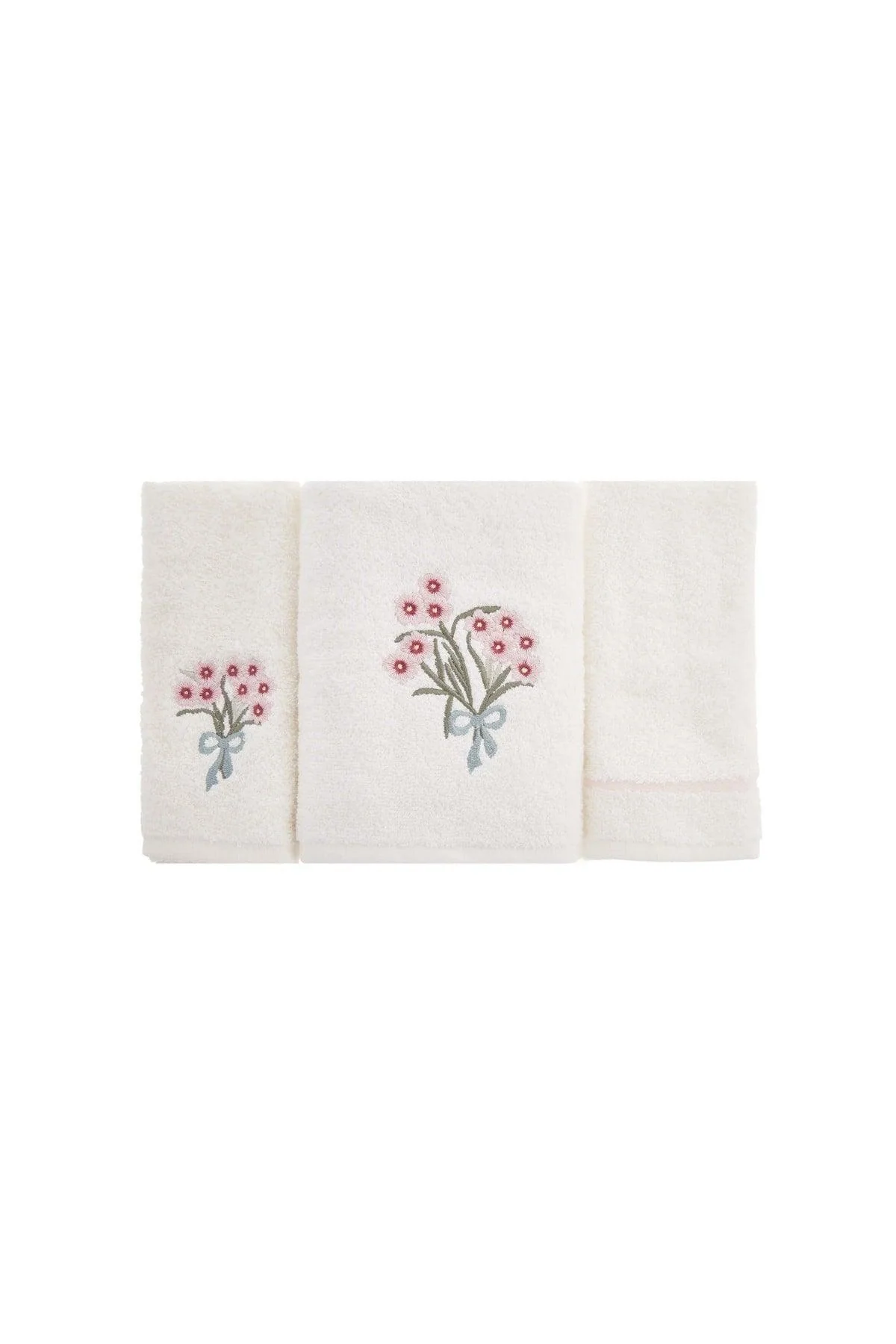 3-piece cotton towel set with hand and face towels