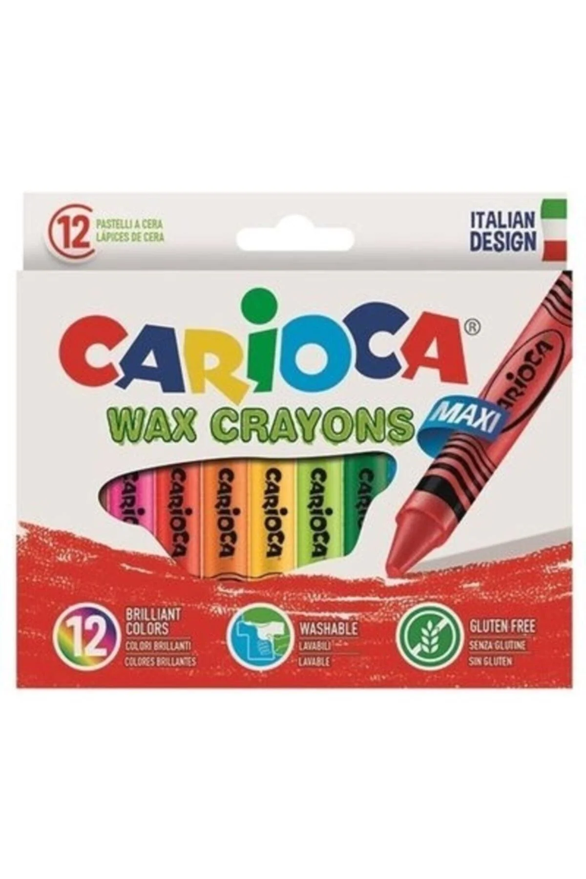 Washable jumbo crayons, 12 vibrant colors, suitable for all ages