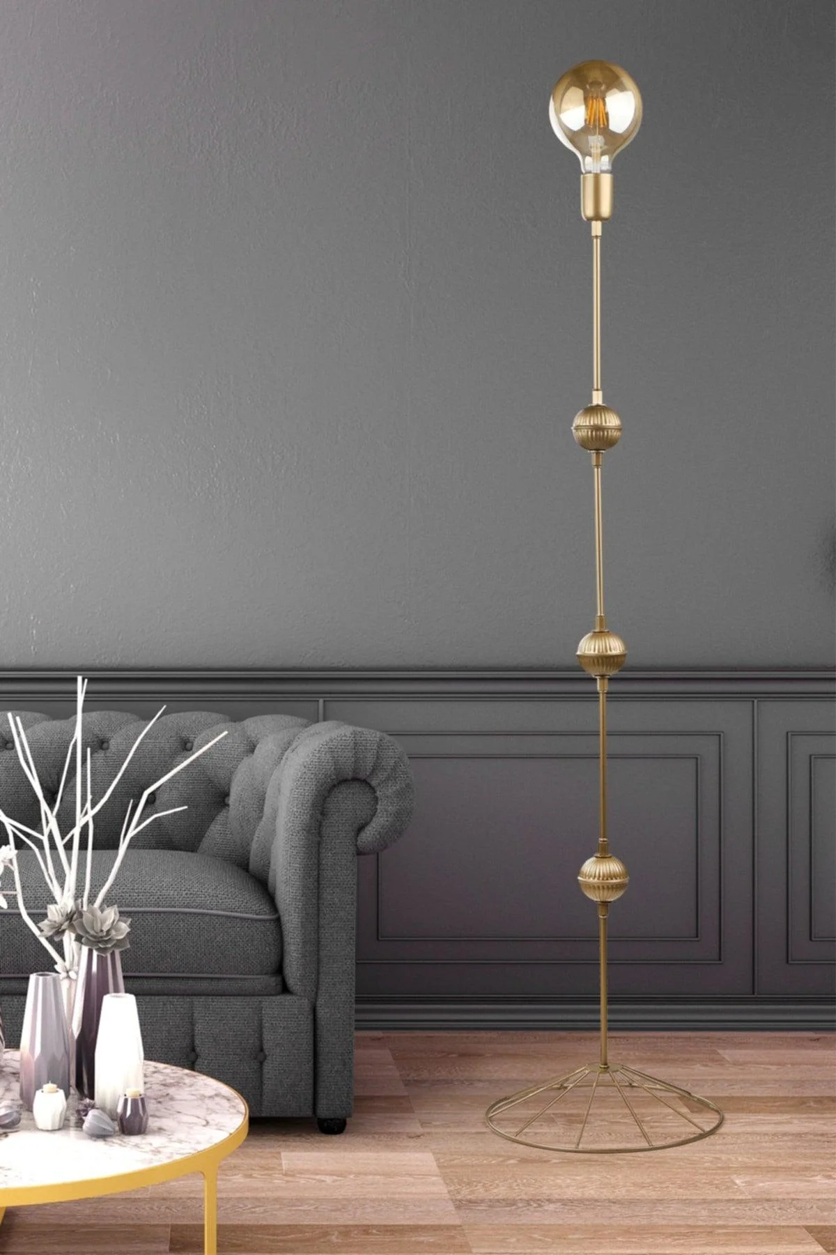Modern Black Metal Floor Lamp