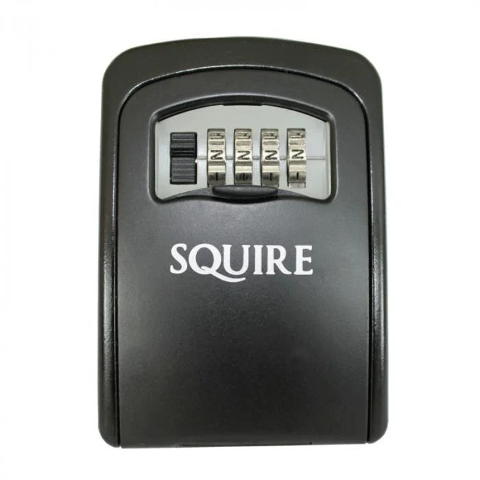 4‑digit numeric code key safe – black zinc
