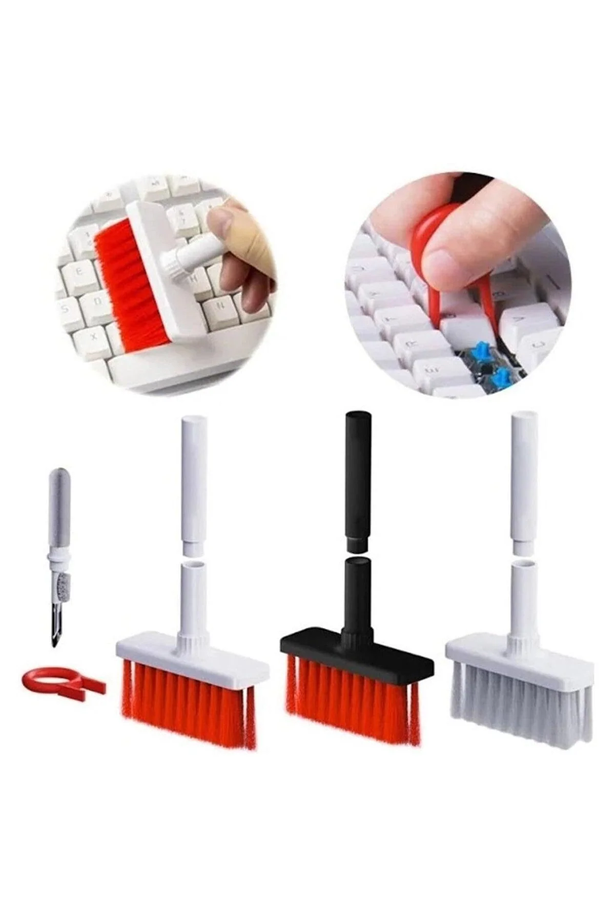 5-piece cleaning tool set for keyboards and headphones