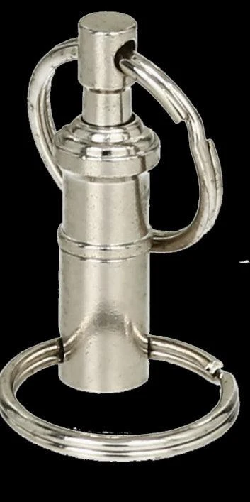 Nickel‑Plated Grip Key Ring – Quick Attach and Release