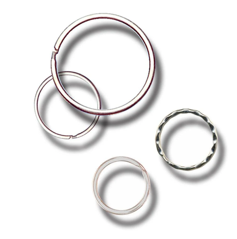 Nickel Keyrings, 10 mm Diameter - Pack of 100