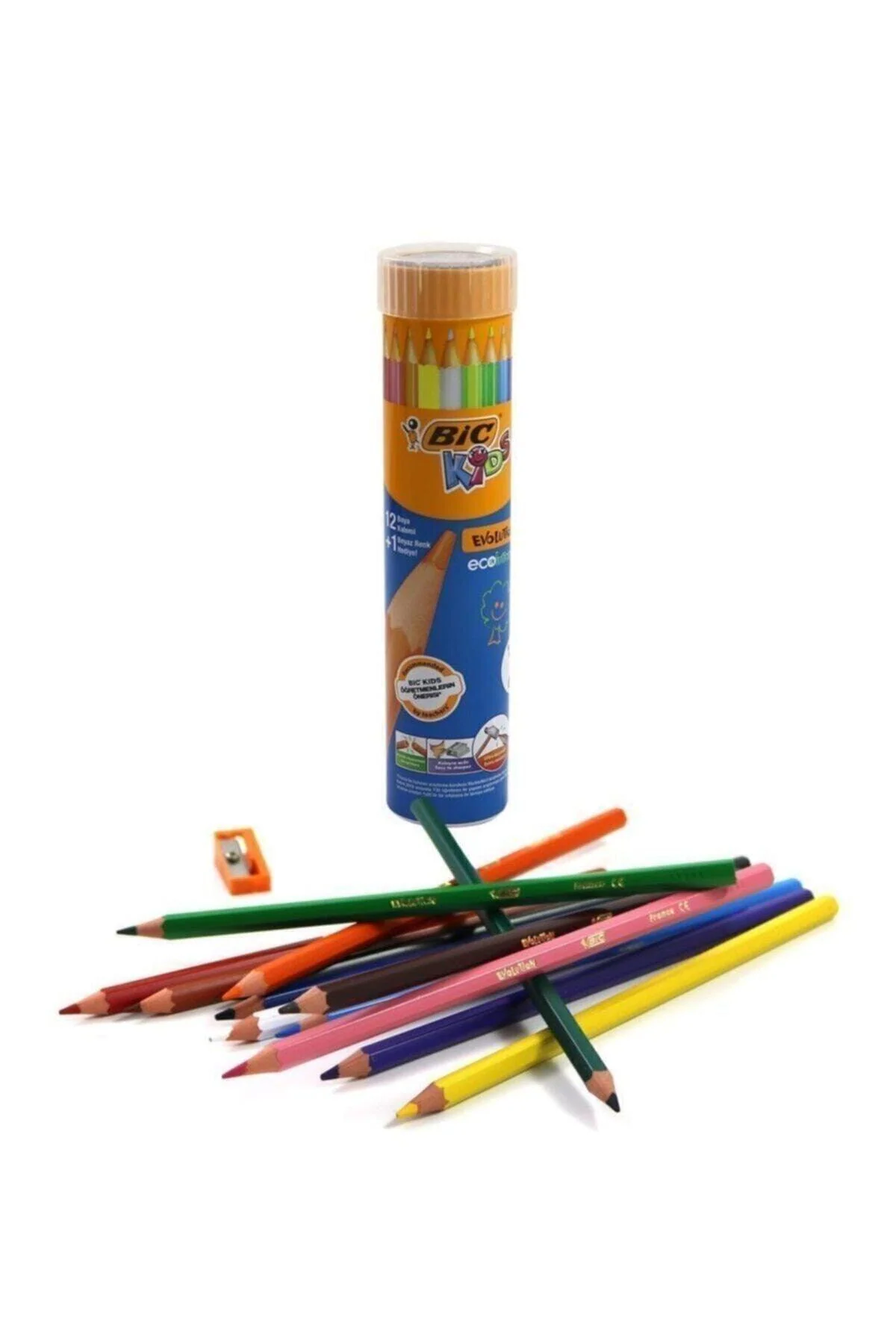 12-Color Dry Crayon Set with Extra Pencil