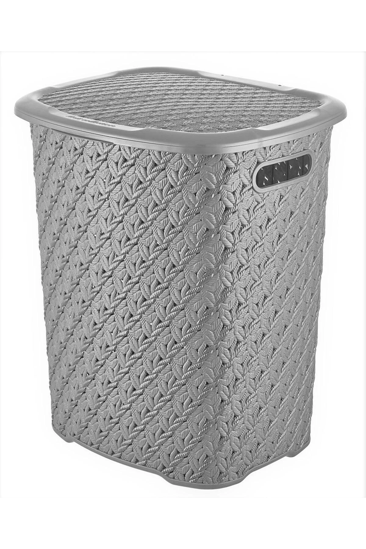55-Liter Knitted Laundry Basket – 35x43x50 cm, Stylish & Spacious Clothes Hamper
