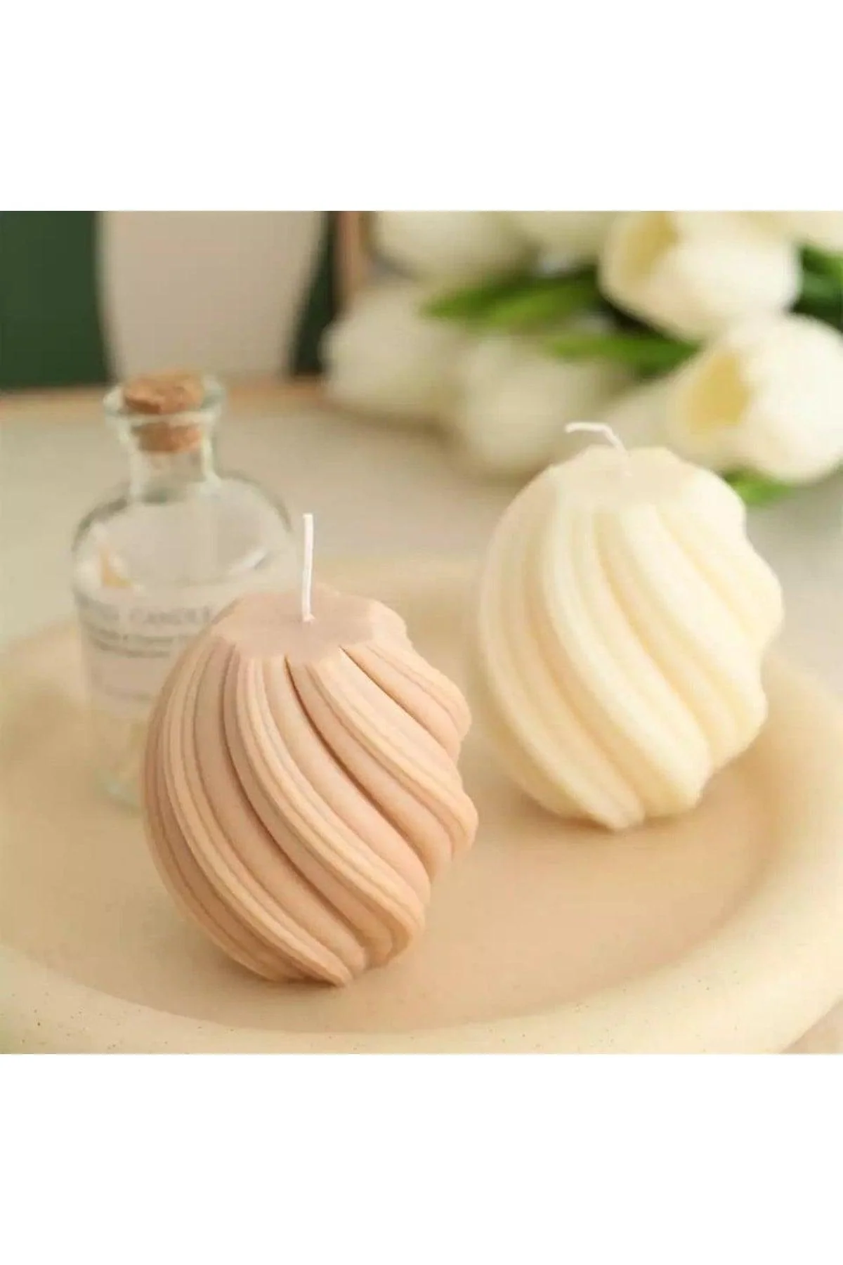 Silicone knitting candle mold set