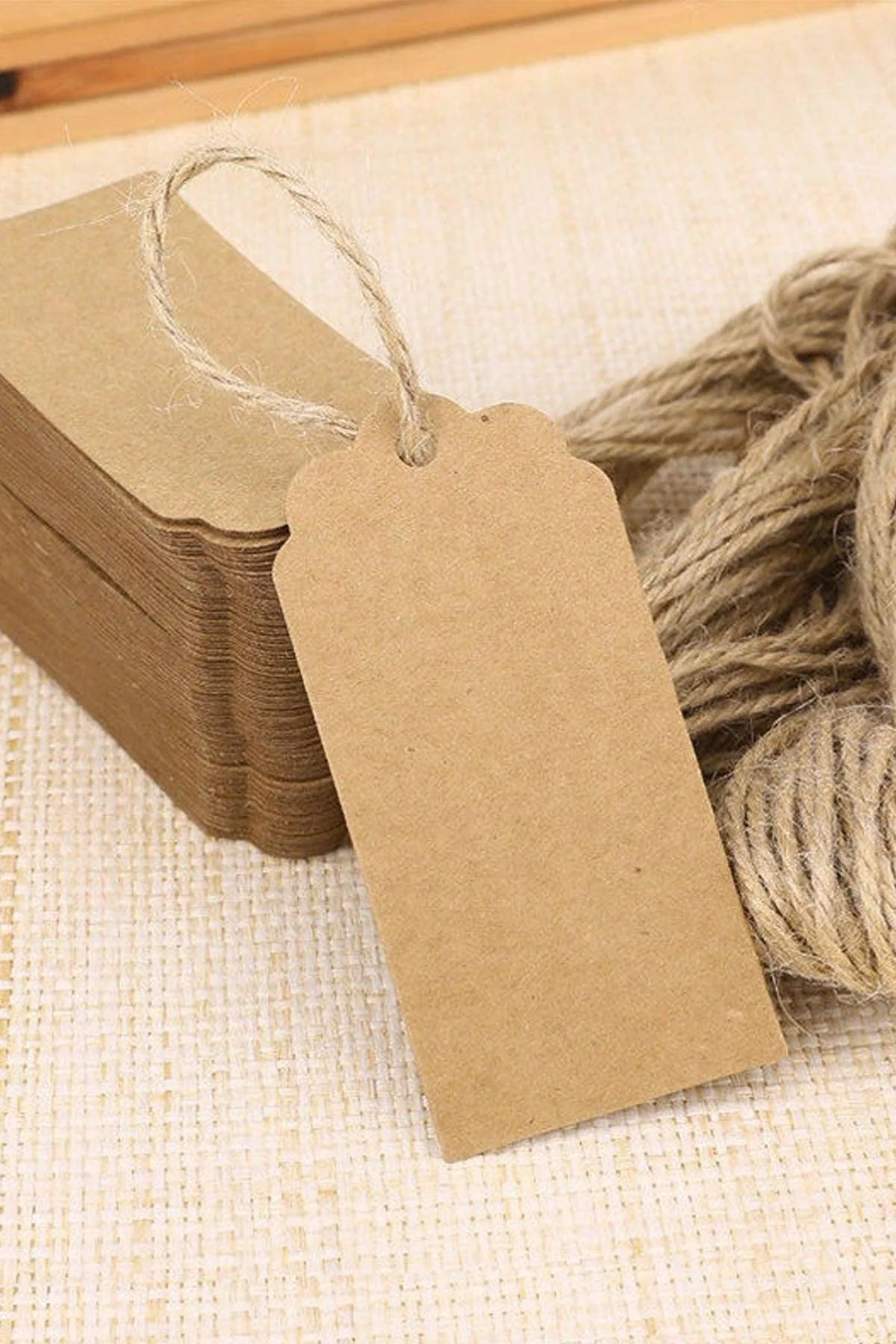Kraft Paper Labels, 100 Pieces (4x7 cm)
