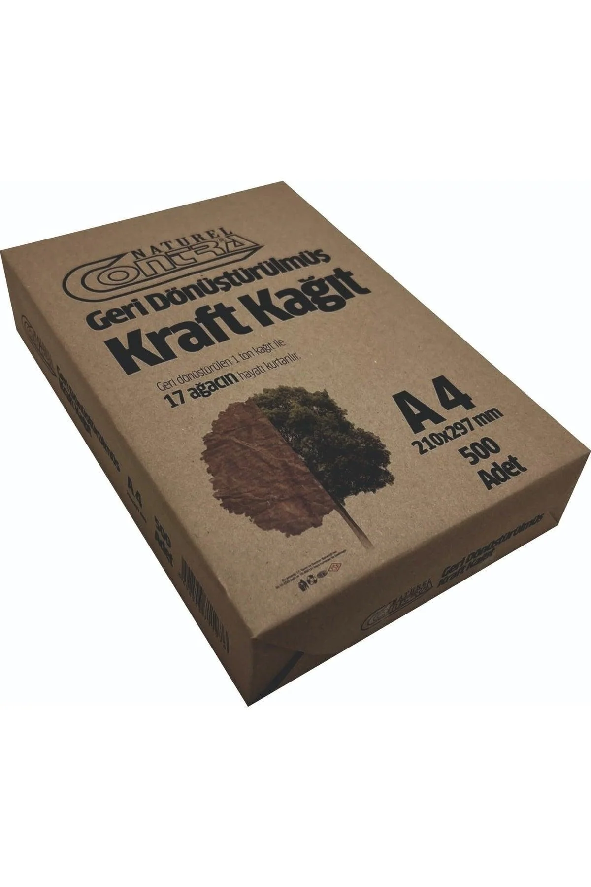 Recycled kraft paper, A4 size, 500 sheets, 80gsm