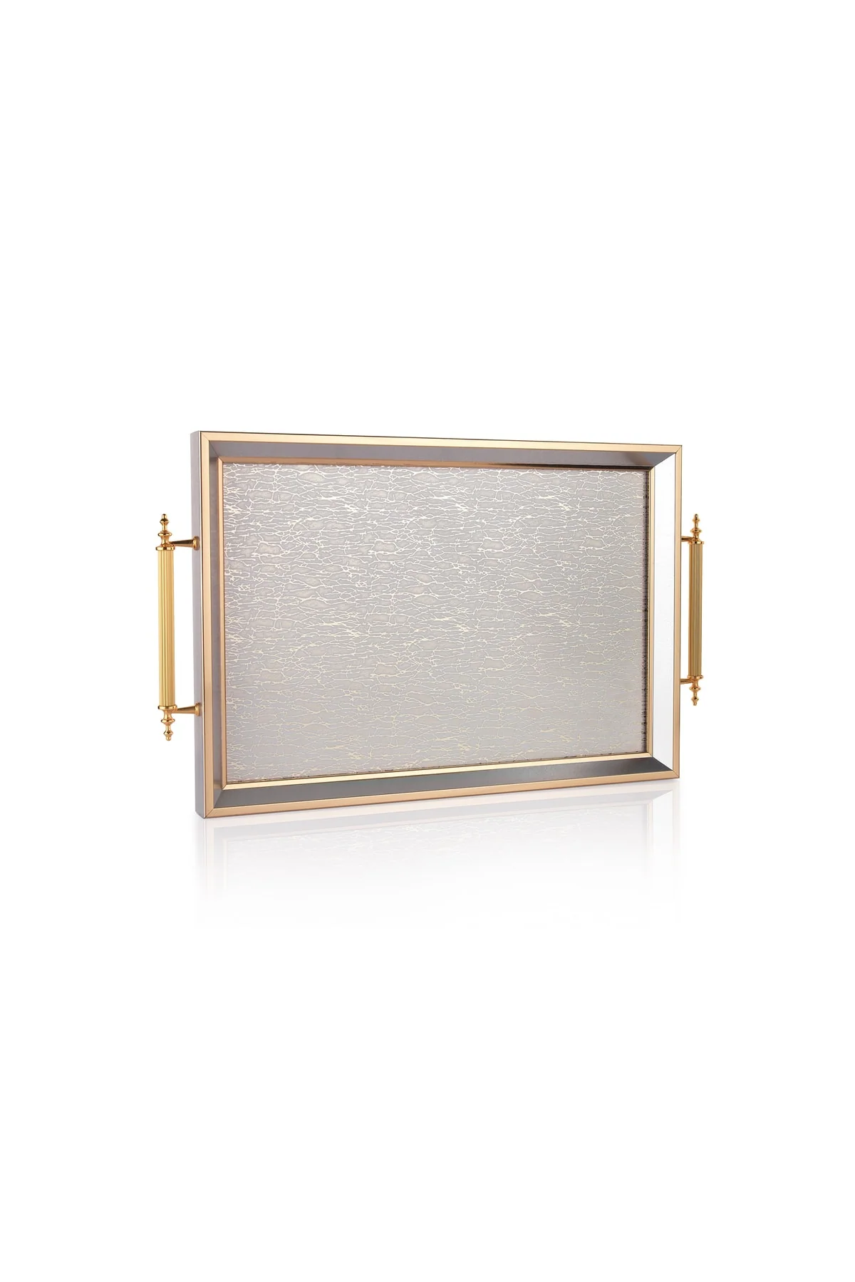 Silver rectangular serving tray 29 x 42 cm