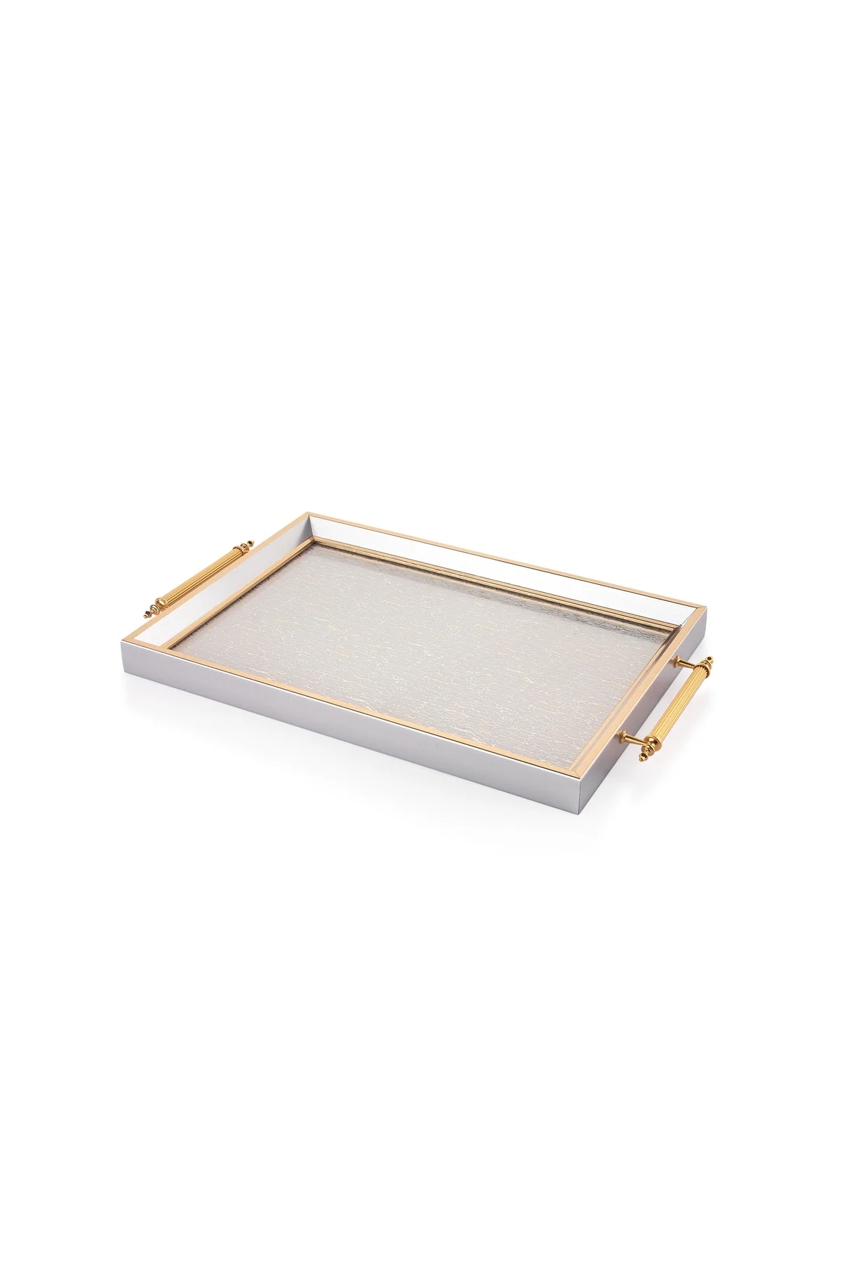 Silver rectangular serving tray 29 x 42 cm