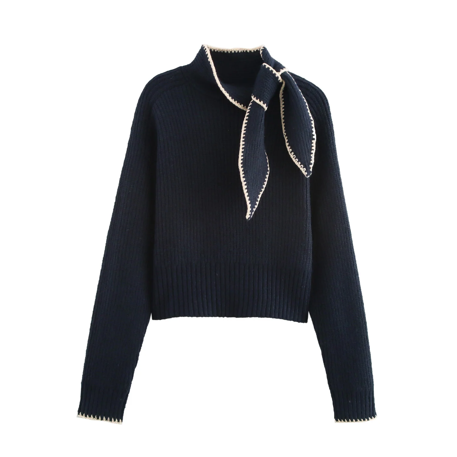 Ladies Bow Decorative Vest Pullover Sweaters