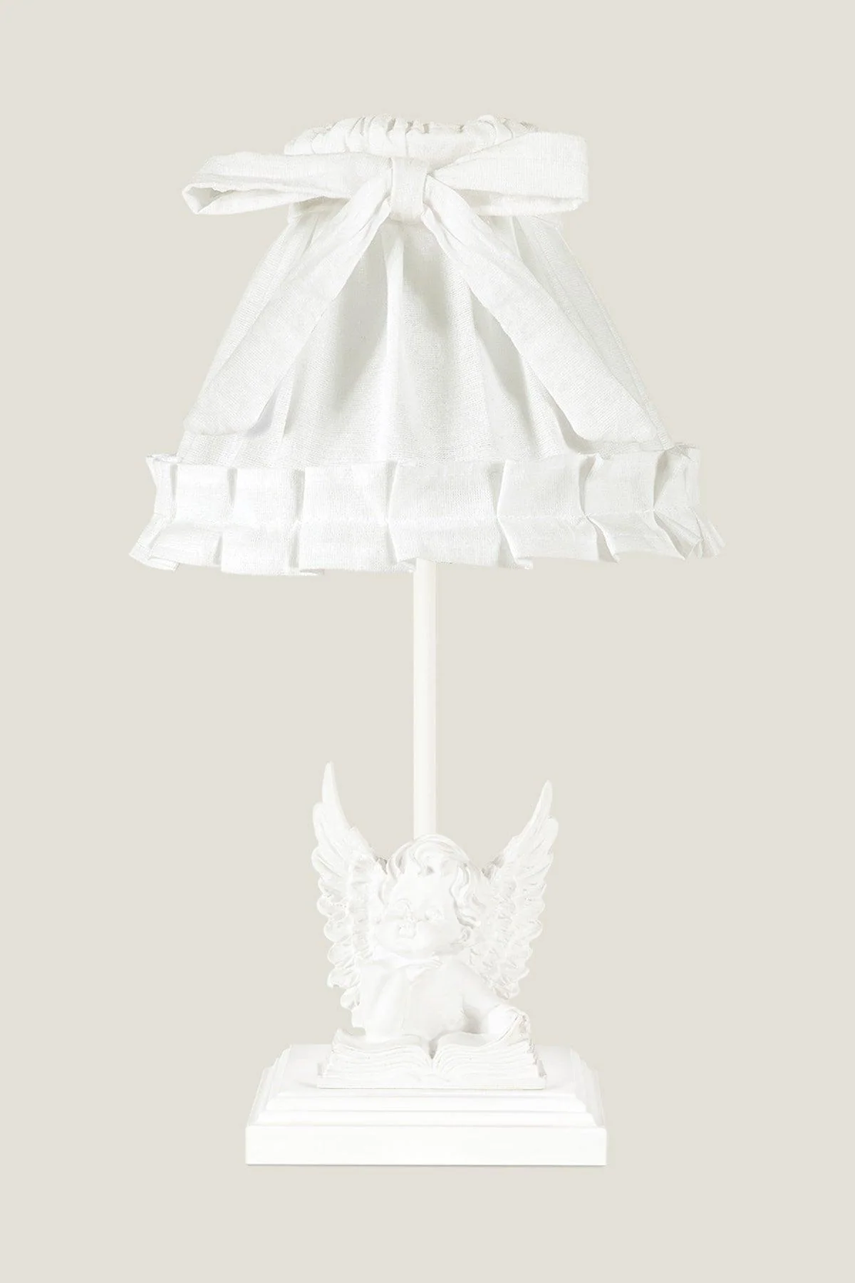 Fabric lampshade with E14 base and on/off switch