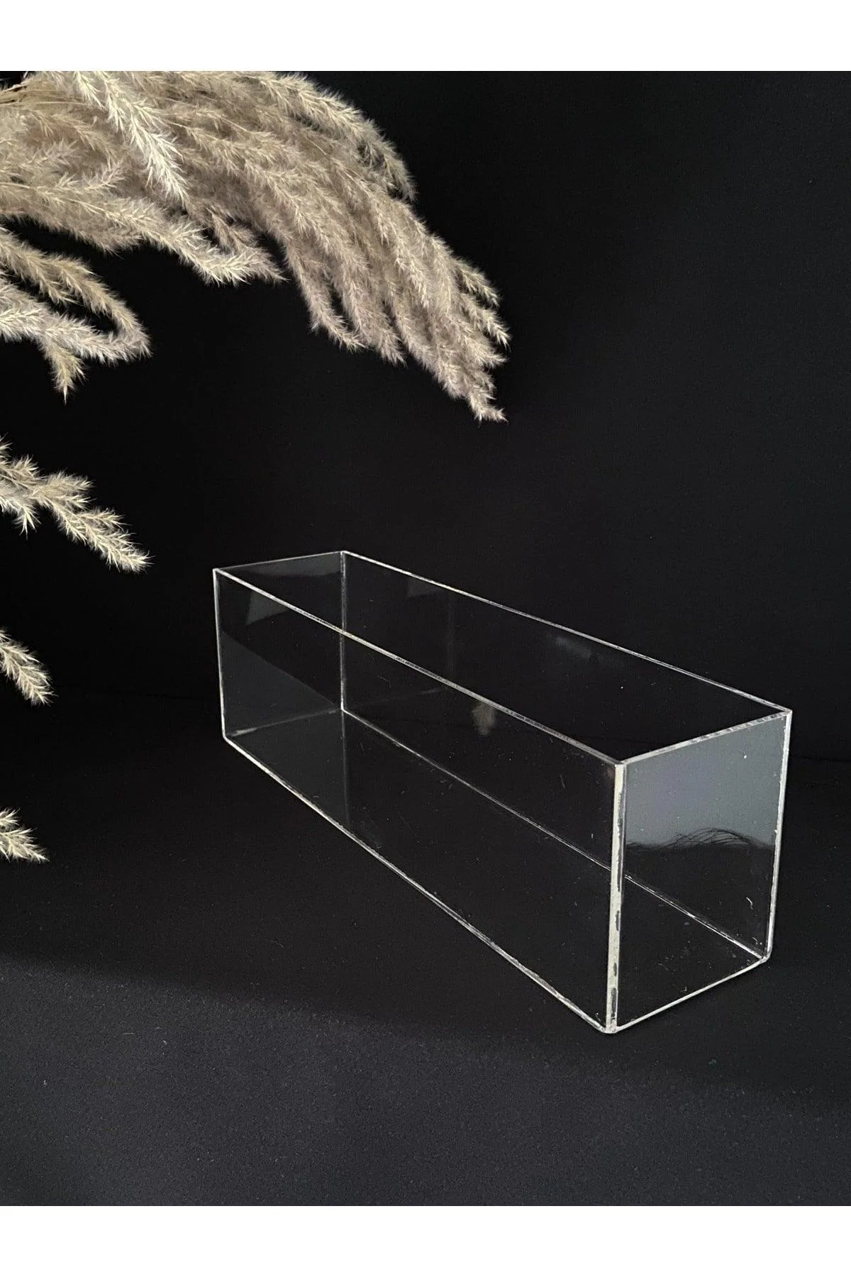 Large clear acrylic pen holder organizer 29.5 x 7.5 x 9 cm
