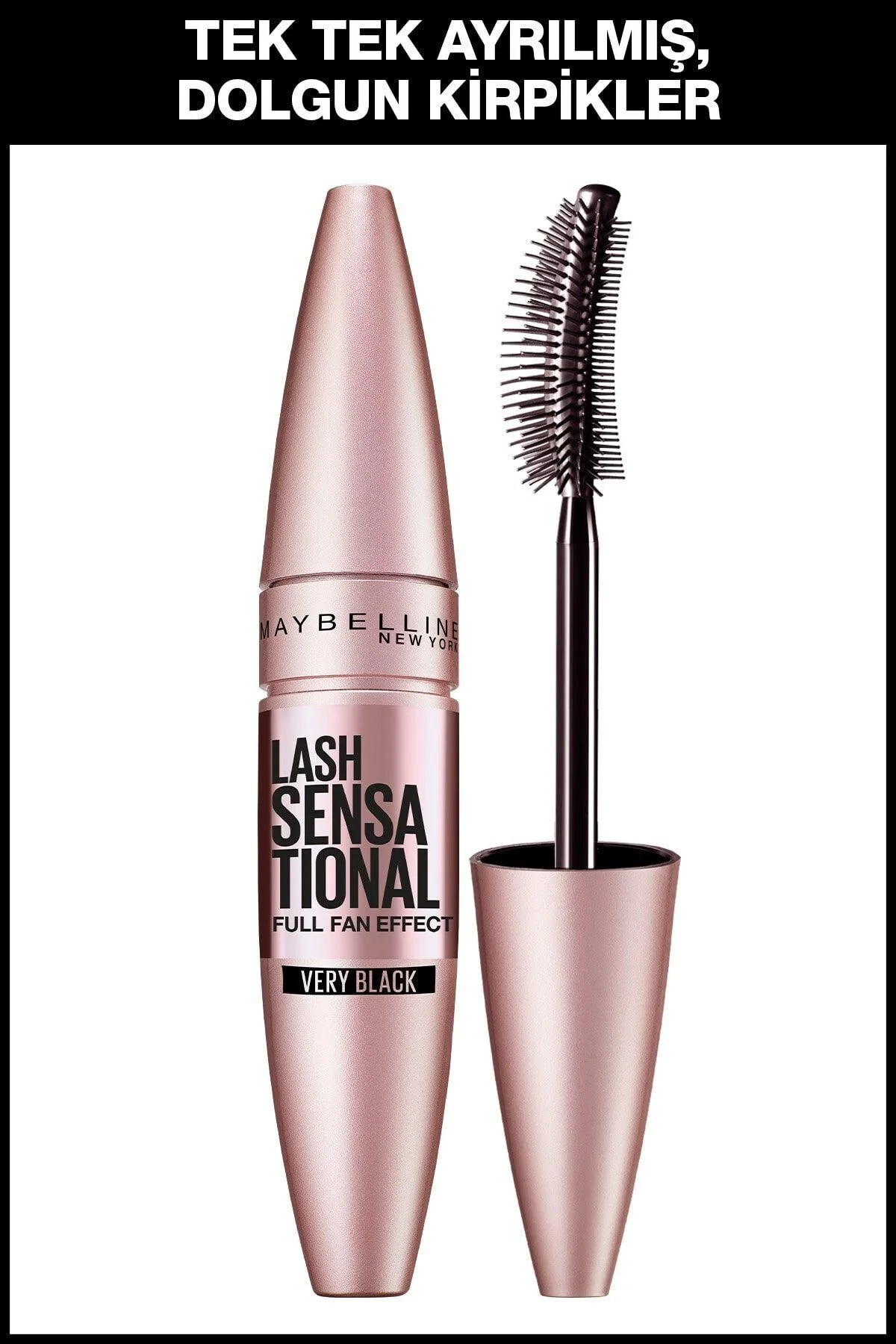 Fan‑Effect Mascara with Rose Oil – Black