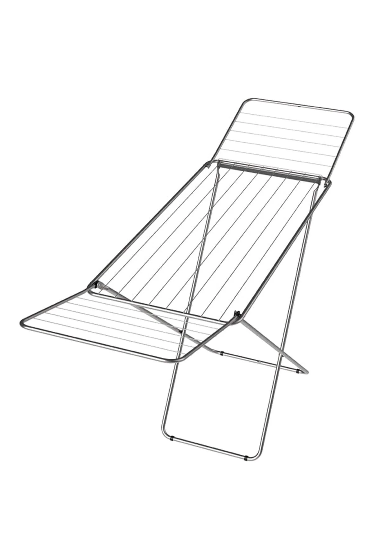 Foldable laundry drying rack with anti‑corrosion powder coat and non‑slip feet
