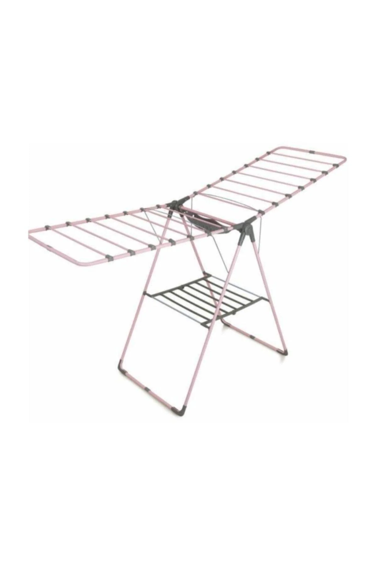 Beaded Tube Laundry Drying Rack with Latch Basket – 20 m Capacity, Foldable