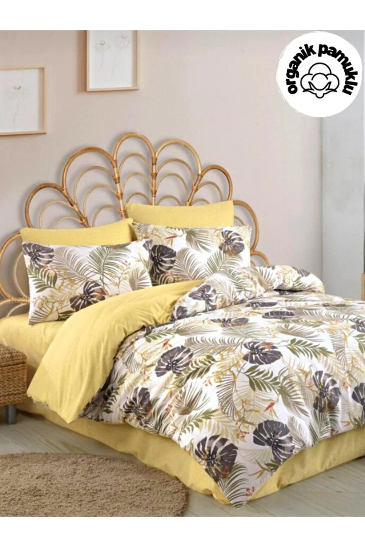 Single leaf pattern duvet cover set