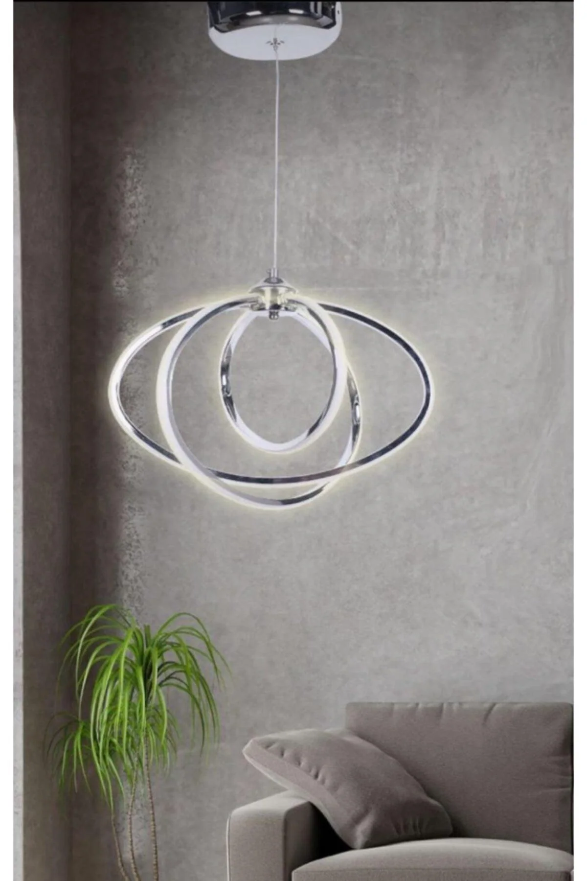 Ellipse LED Ceiling Light – 6500 Lumens, Aluminum Case, Adjustable Height
