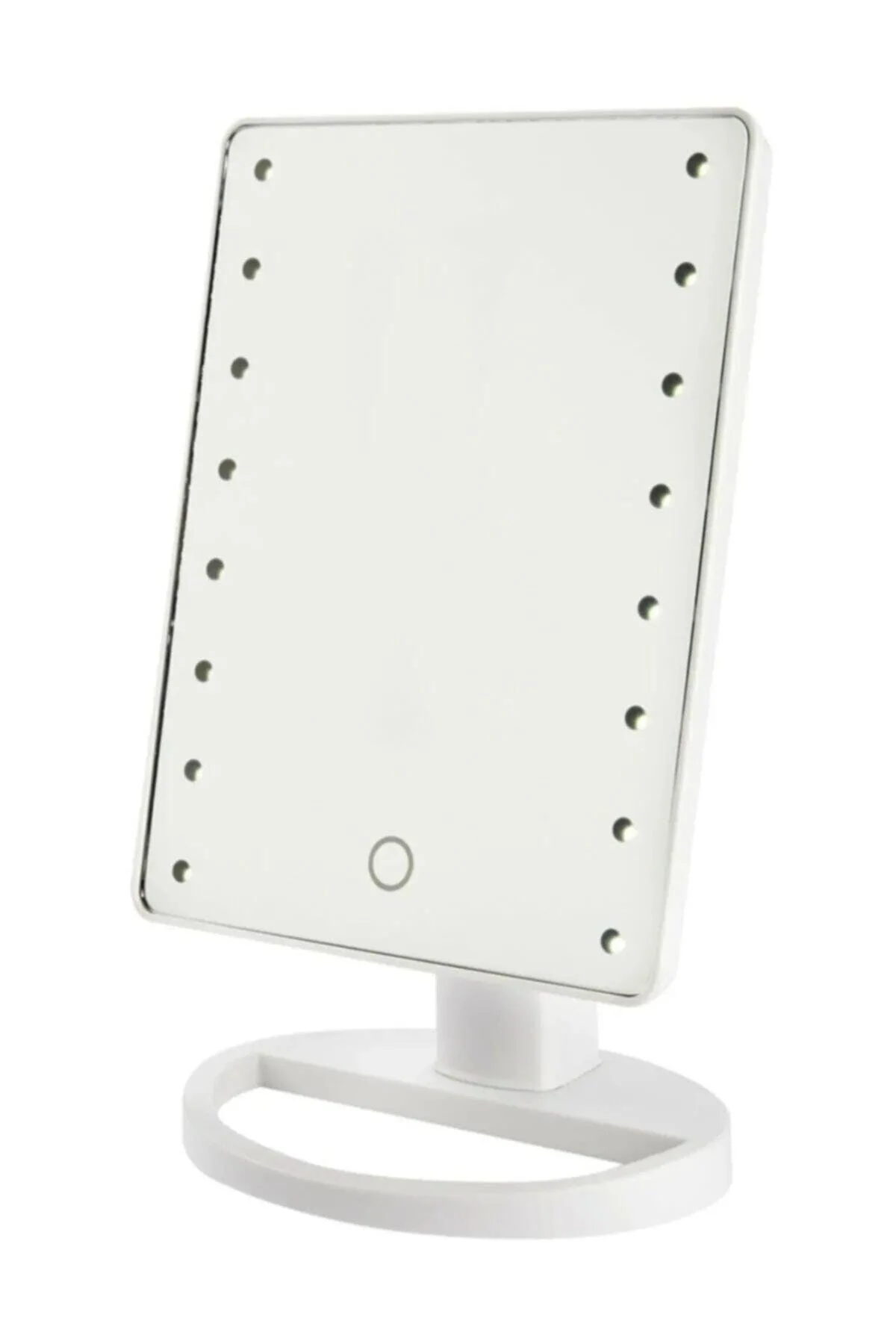 LED Lighted Vanity Mirror with Touch Control and Storage Tray – Battery Powered