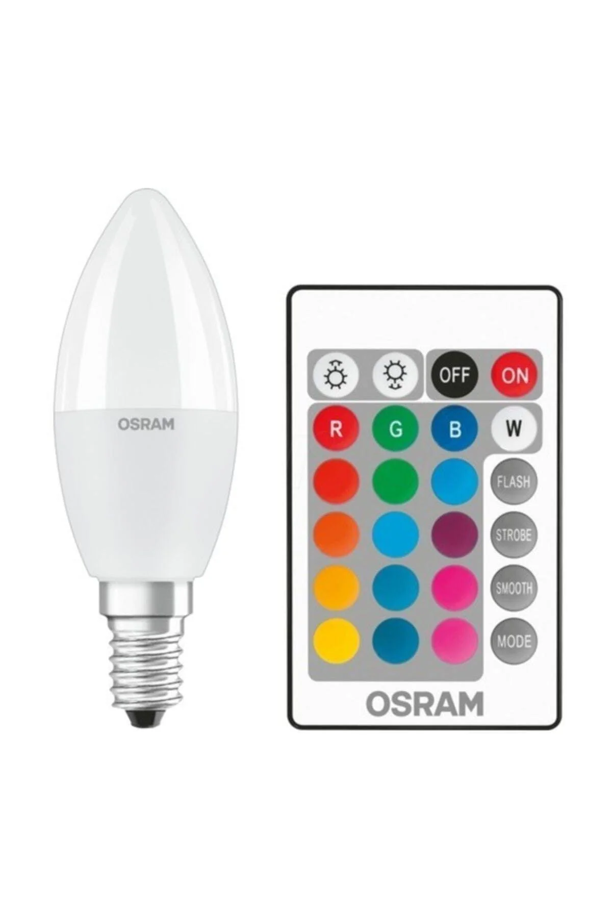 5.5W LED E27 Smart Bulb with Remote Control and 2700K Warm Light