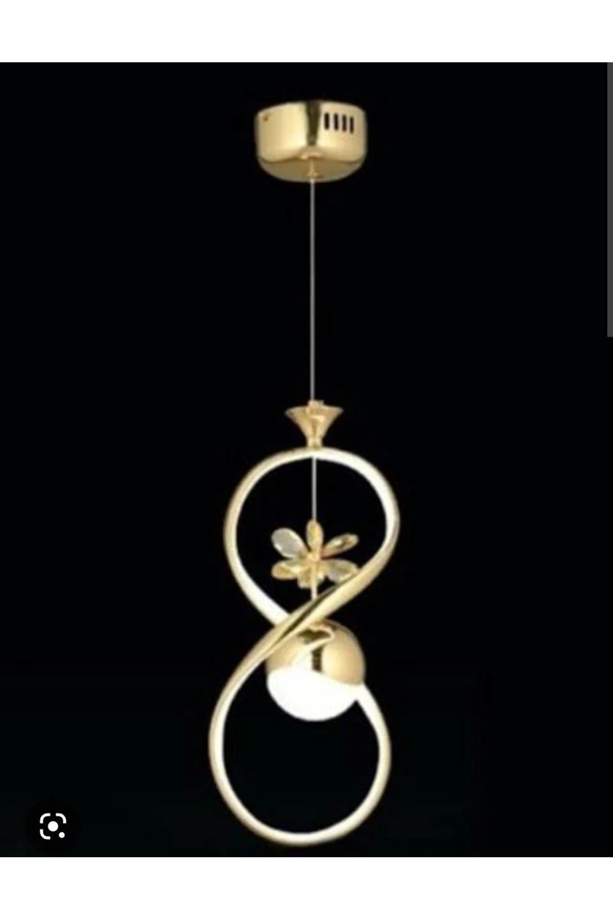Single pendant LED chandelier with color-changing bulbs