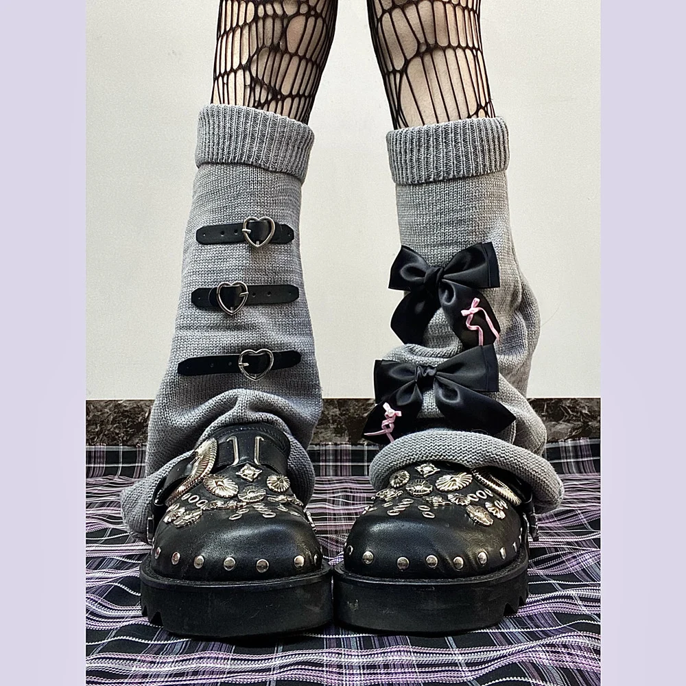 Leg Shaping Bow Buckle Socks