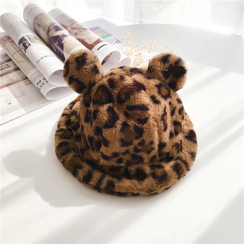 Leopard Print Kids' Hat Korean Style