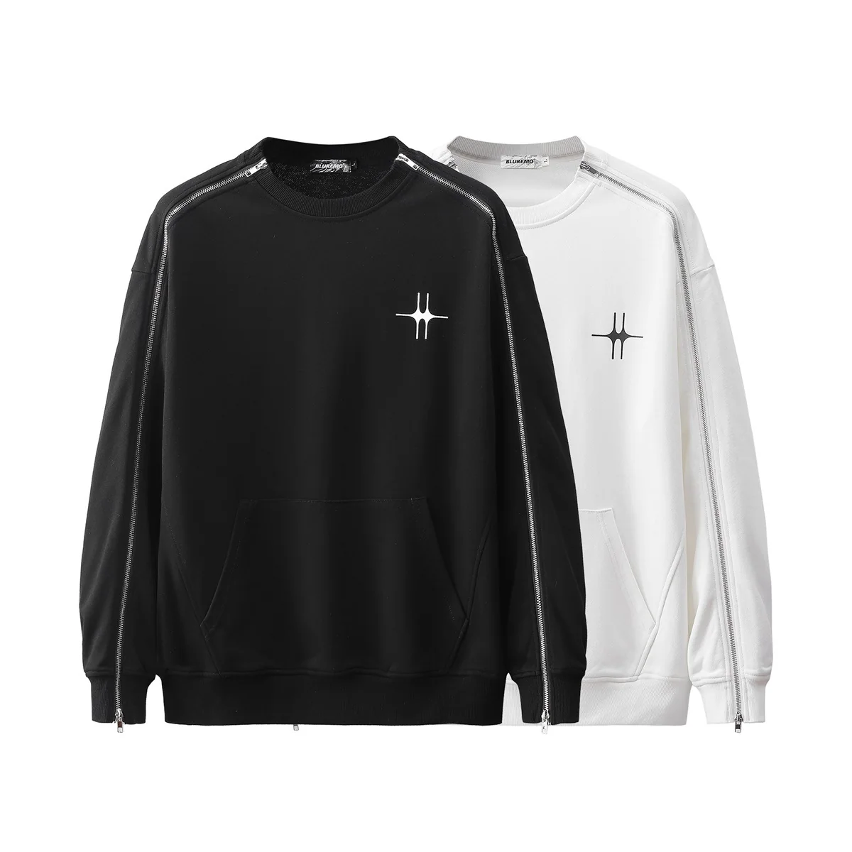 Letter Print Zipper Pullover Sweatshirt