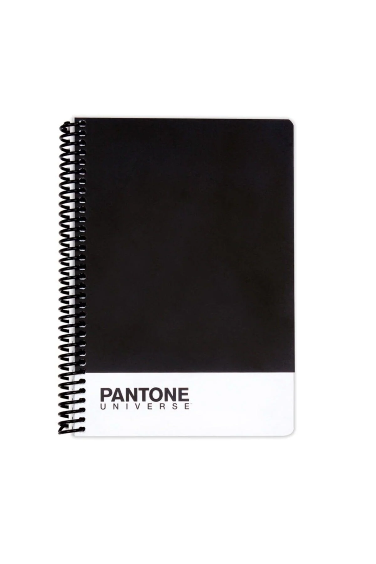 A5 lined spiral notebook, black cover