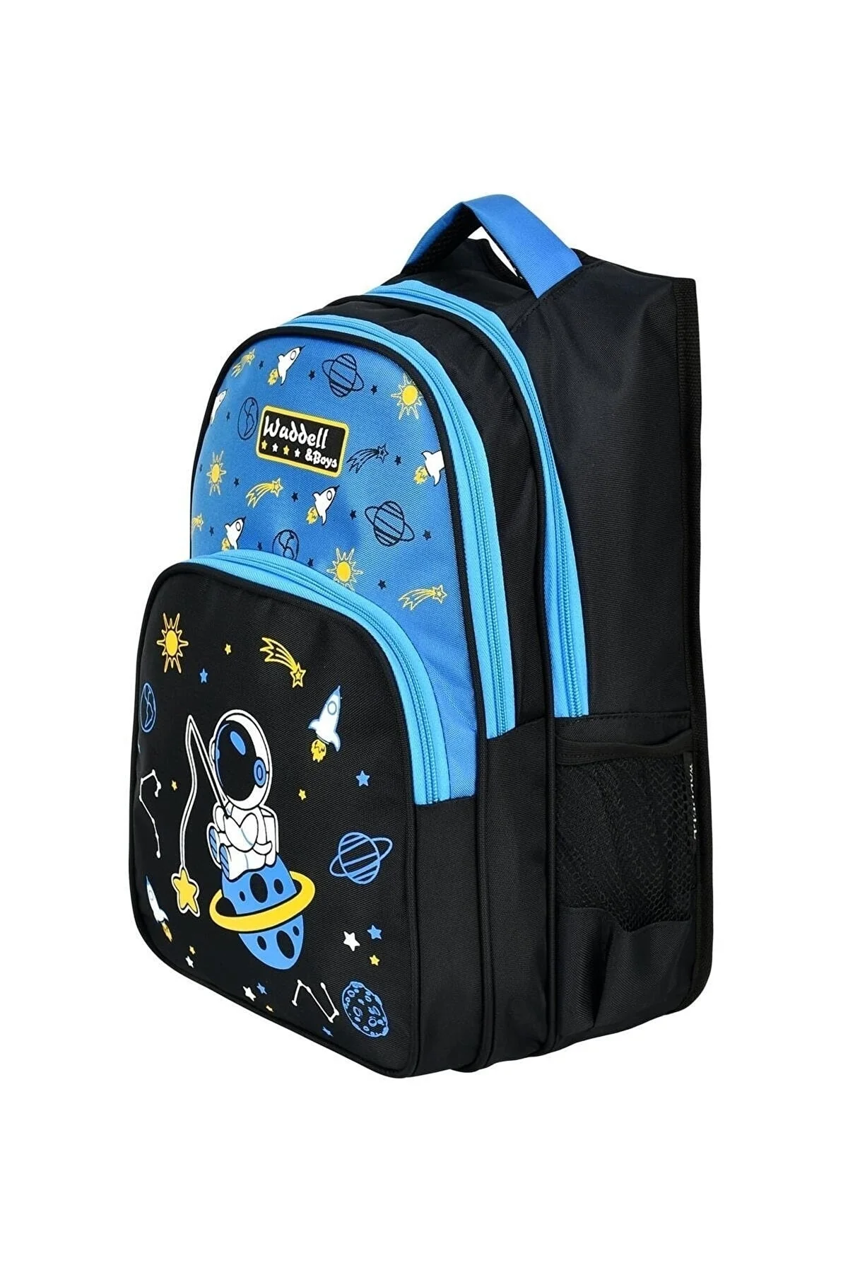 Astronaut Patterned Primary School Backpack and Lunch Box Set, Waterproof, 30x18x40 cm