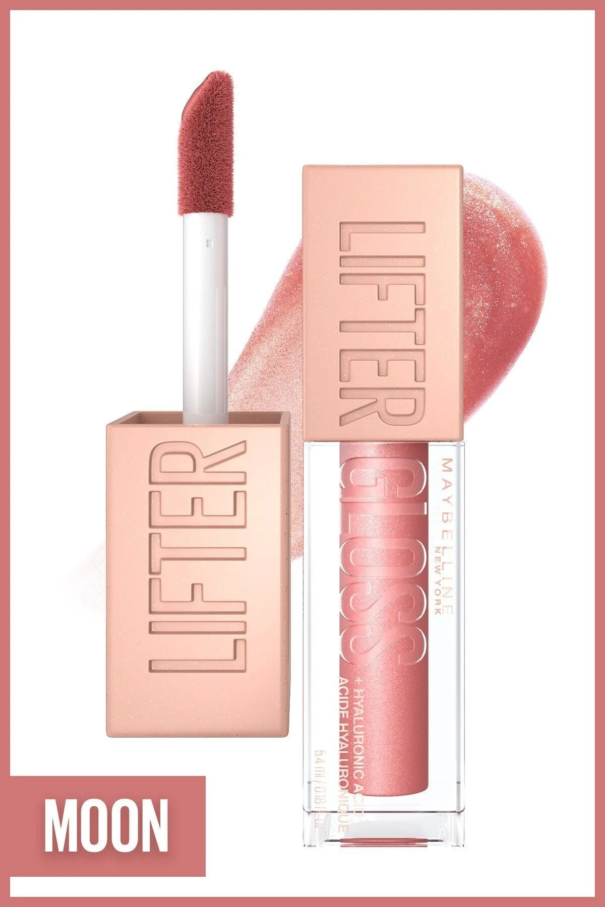 Hyaluronic acid lip gloss for hydrated lifted lips 003 Moon shade