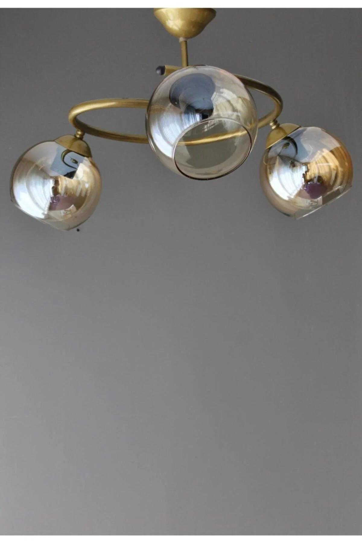40 cm black metal 3-light adjustable pendant chandelier E27