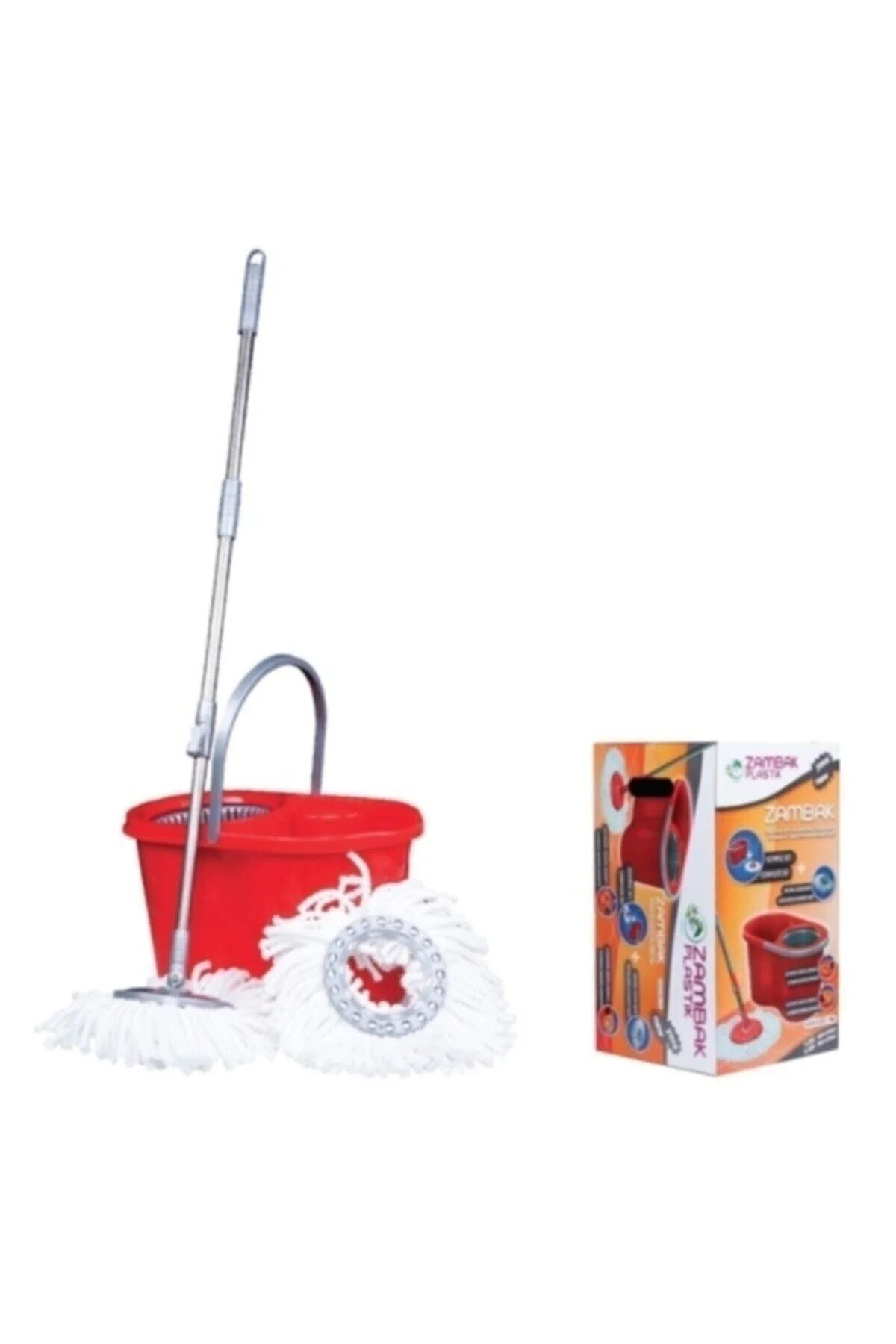 Automatic Cleaning Set with Swivel Head – Red, Boxed