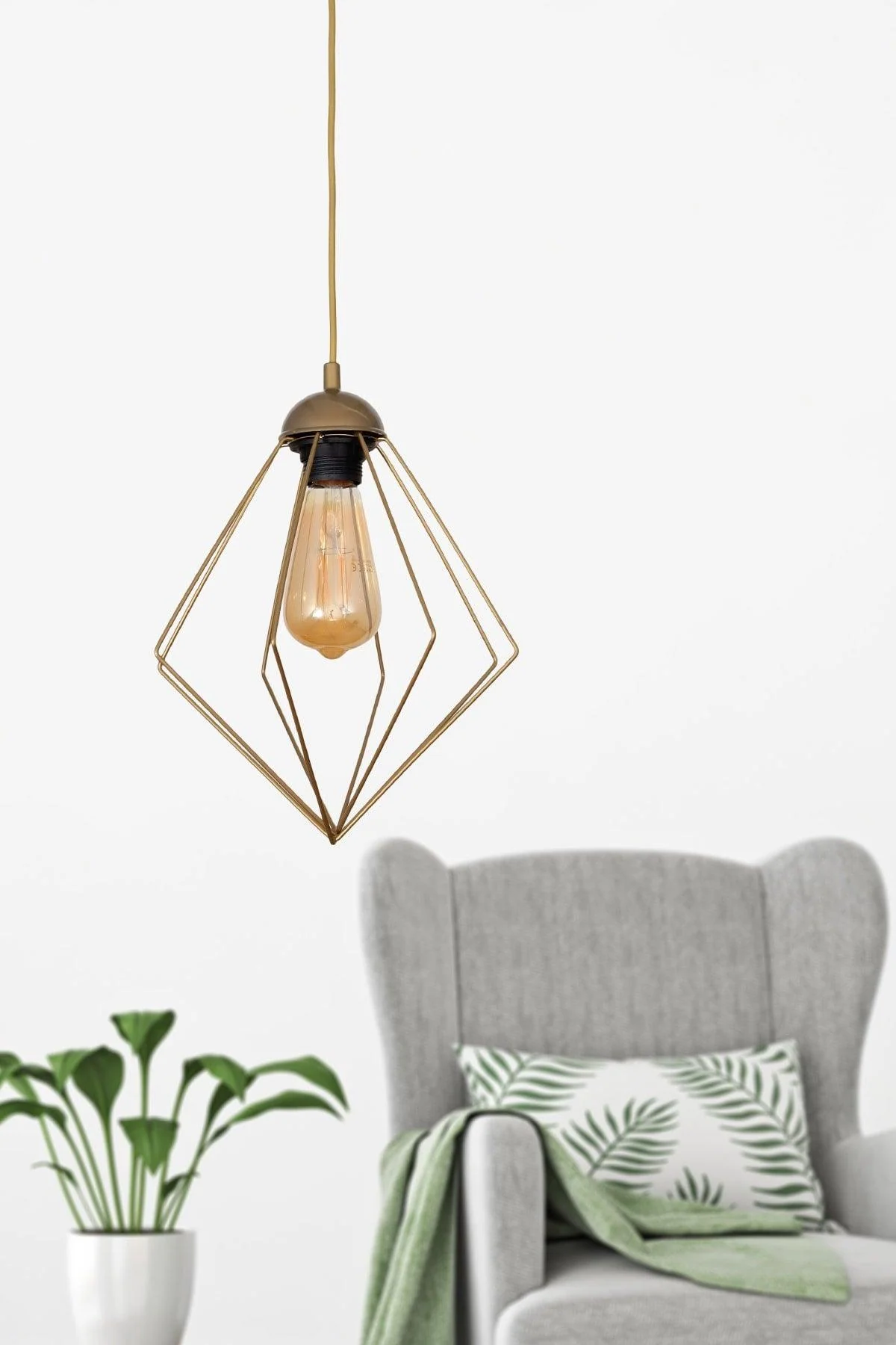 Single tumbled metal wall sconce 24cm diameter x 72cm length