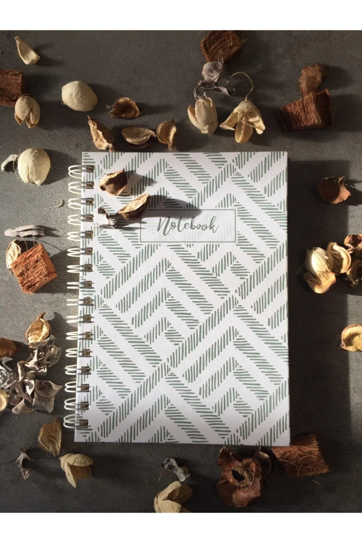 Hardcover unlined spiral notebook 15x21 cm with 100 sheets