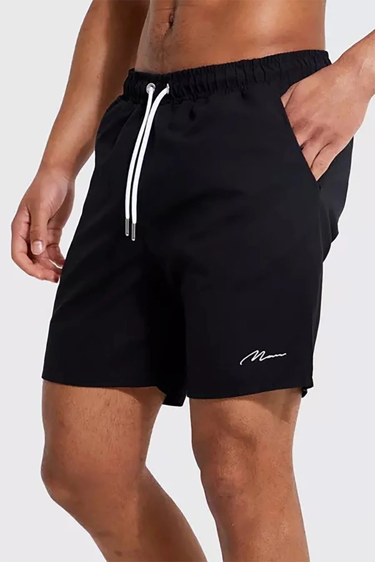 Men's Lined Black Beach Shorts for Comfort and Style